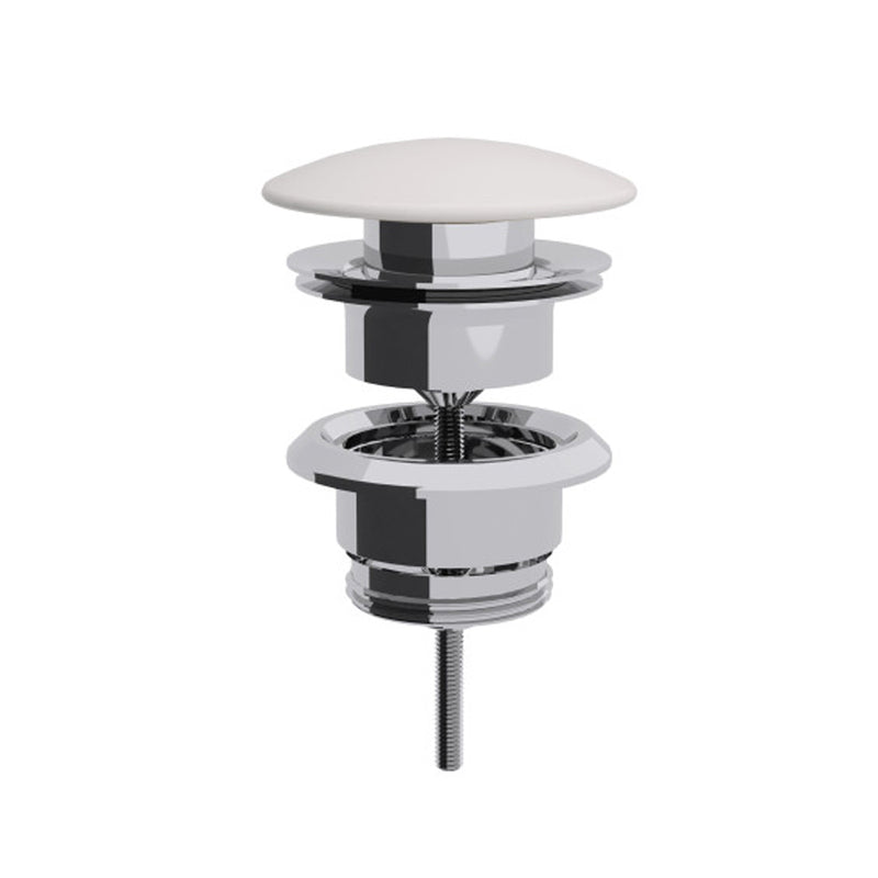 Piletta click clack regolabile cm 0-8 in ottone con tappo in ceramica bianco opaco Lineabeta by CeramicStore | Lo specialista del tuo bagno
