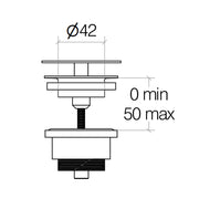 Piletta click clack ultrapiatta 1''1/4'' con troppopieno in ottone cromato regolabile cm 0-5 Lineabeta by CeramicStore | Lo specialista del tuo bagno