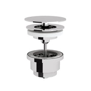 Piletta click clack ultrapiatta 1''1/4'' con troppopieno in ottone cromato regolabile cm 0-5 Lineabeta by CeramicStore | Lo specialista del tuo bagno