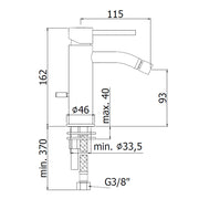 Miscelatore bidet Paffoni Light Exclusive Edition in ottone rifinito nero opaco by CeramicStore | Lo specialista del tuo bagno