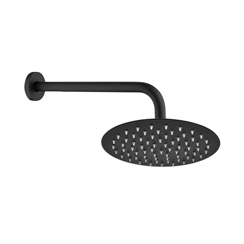 Kit doccia 5 pz Rotondo con presa, doccia Galveston, flex cm 150, braccio e soffione à˜200 - Nero Opaco by CeramicStore | Lo specialista del tuo bagno