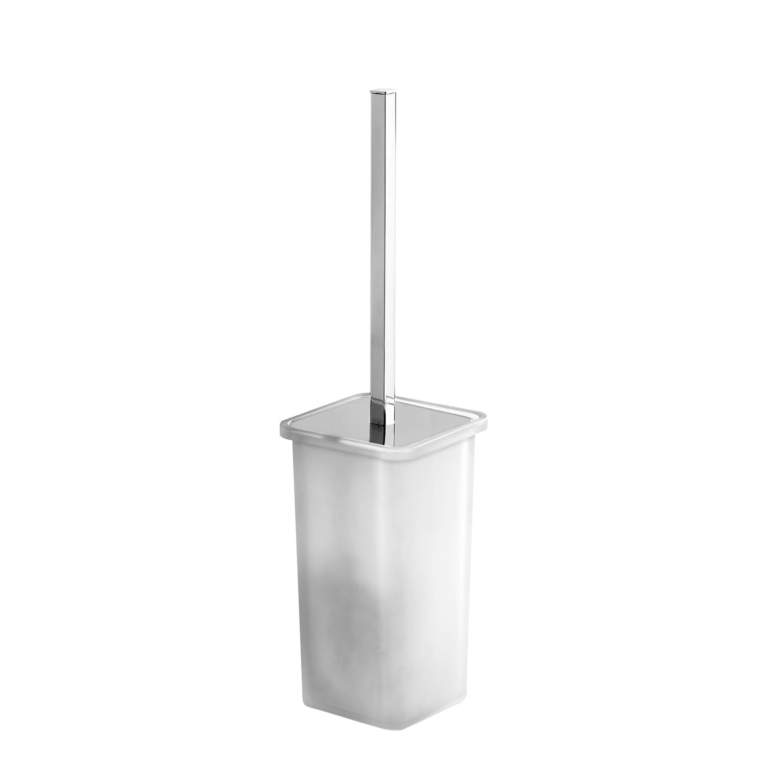 Scopino wc da terra in vetro e ottone cromo Gedy Glamour con ciuffo in setole by CeramicStore | Lo specialista del tuo bagno