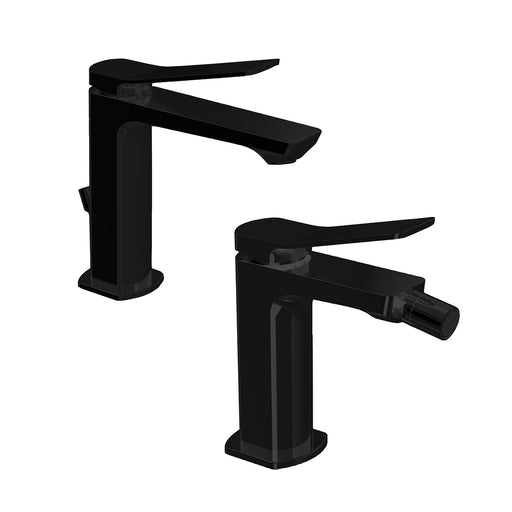 Set miscelatori lavabo e bidet in ottone modello Tilt Paffoni Nero Opaco by CeramicStore | Lo specialista del tuo bagno