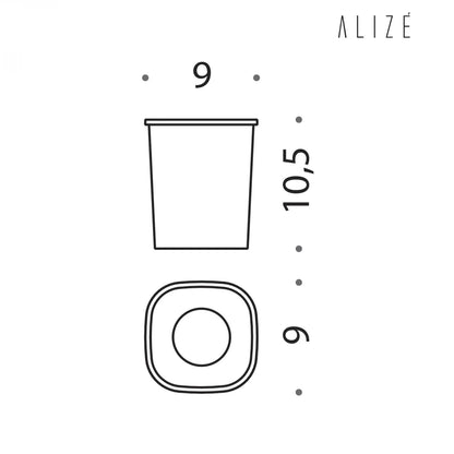 Bicchiere porta spazzolini in vetro Colombo Design collezione Alizà¨