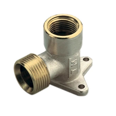 Raccordo curvo femmina con flangia tiemme g3/4 1/2 x16