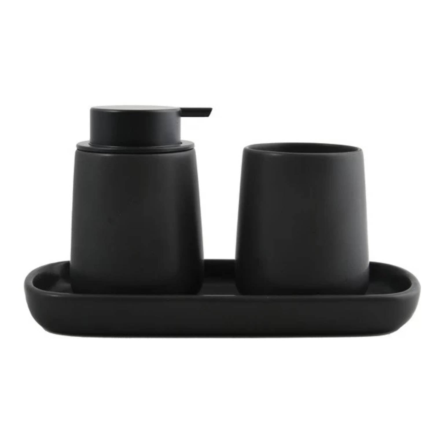 Vassoio in ceramica modello Maonie colore nero opaco by CeramicStore | Lo specialista del tuo bagno