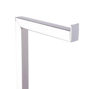 Piantana da bagno con porta rotolo e porta scopino in acciaio inox di colore bianco