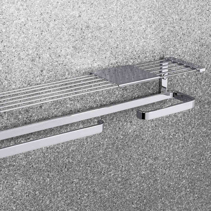 Mensola sinistra con porta salvietta e rotolo in ottone Time di Colombo Design