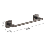 Portasalviette 30 cm Gedy modello Tonga 30x6.9xH4.7 cm - Gun Metal by CeramicStore | Lo specialista del tuo bagno