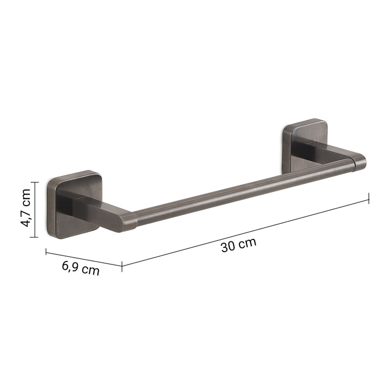 Portasalviette 30 cm Gedy modello Tonga 30x6.9xH4.7 cm - Gun Metal by CeramicStore | Lo specialista del tuo bagno