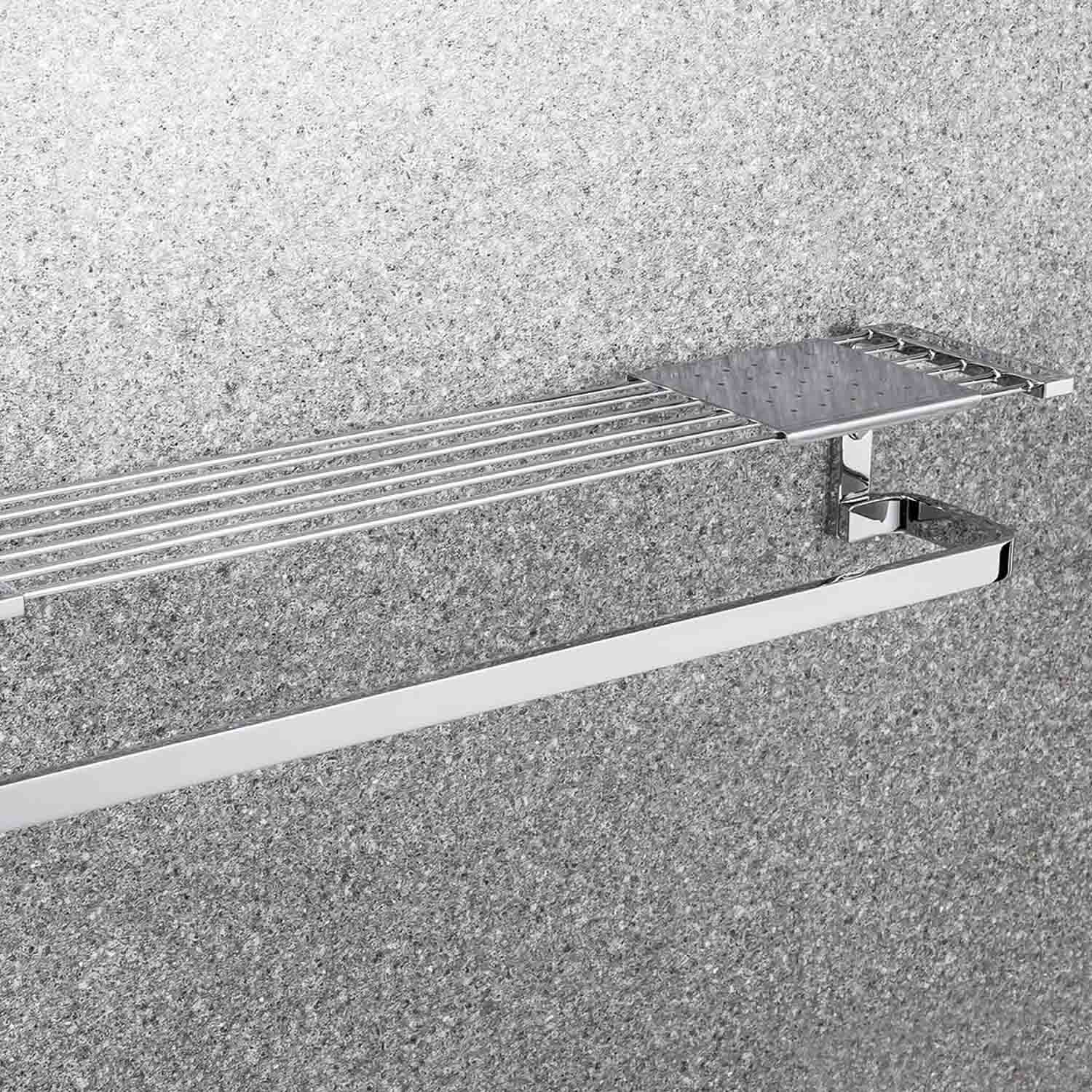 Mensola con porta salvietta in ottone Time di Colombo Design
