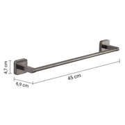 Portasalviette 45 cm Gedy modello Tonga 45x6.9xH4.7 cm - Gun Metal by CeramicStore | Lo specialista del tuo bagno