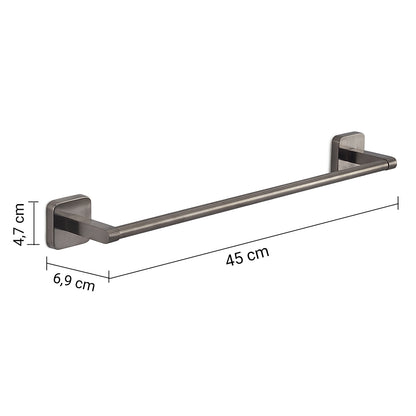 Portasalviette 45 cm Gedy modello Tonga 45x6.9xH4.7 cm - Gun Metal by CeramicStore | Lo specialista del tuo bagno