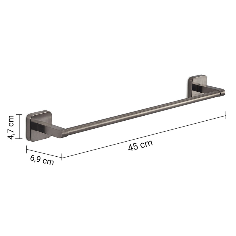 Portasalviette 45 cm Gedy modello Tonga 45x6.9xH4.7 cm - Gun Metal by CeramicStore | Lo specialista del tuo bagno