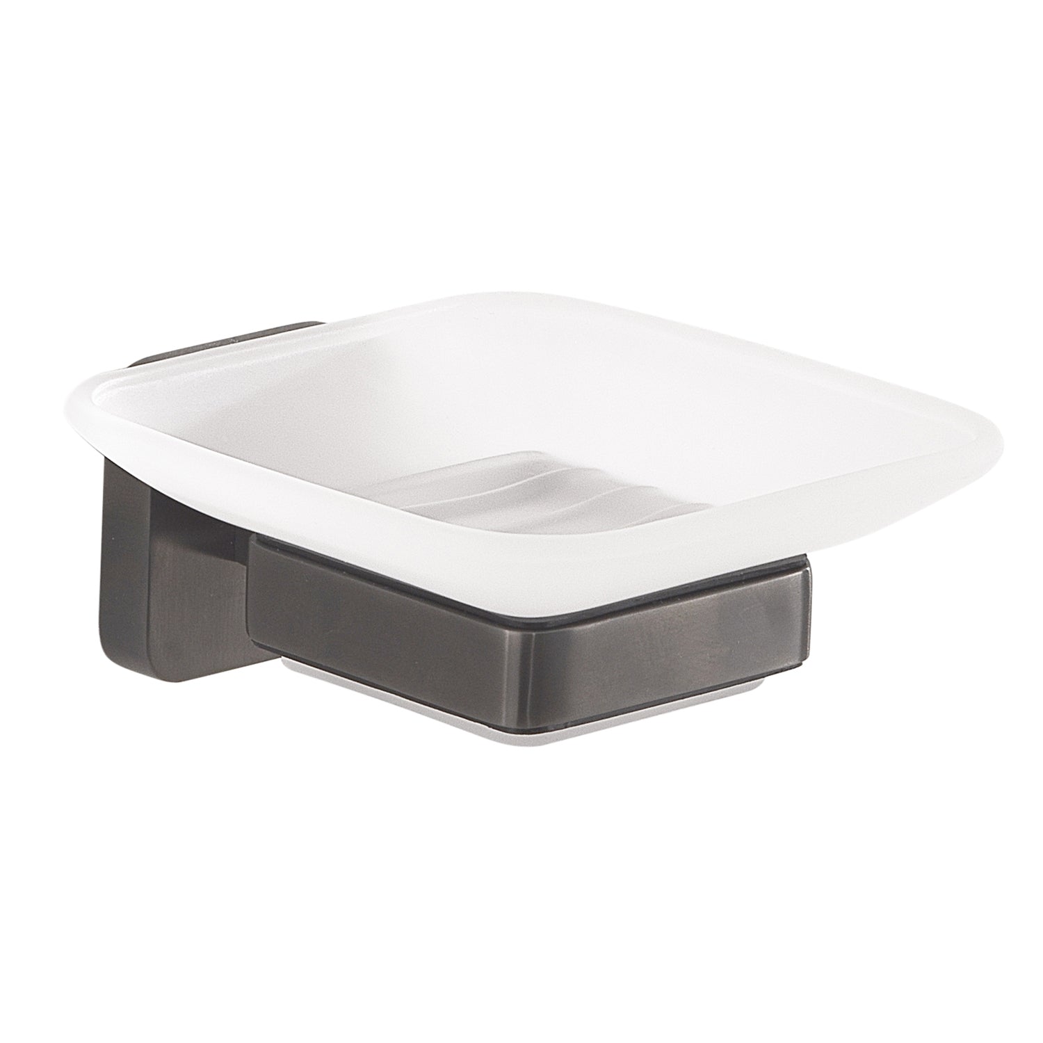Portasapone Gedy modello Tonga 10.3x11.6xH5 cm - Gun Metal by CeramicStore | Lo specialista del tuo bagno