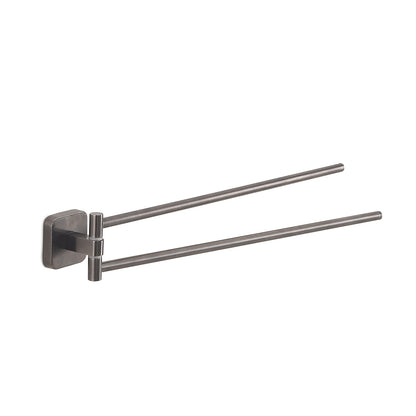 Portasalviette a snodo Gedy modello Tonga 4.7x39.1xH5.8 cm - Gun Metal by CeramicStore | Lo specialista del tuo bagno