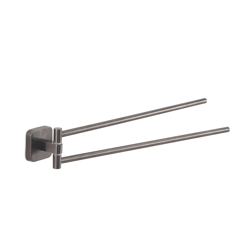 Portasalviette a snodo Gedy modello Tonga 4.7x39.1xH5.8 cm - Gun Metal by CeramicStore | Lo specialista del tuo bagno