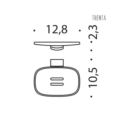 Porta sapone inamovibile in nero cromato collezione Trenta di Colombo Design by CeramicStore | Lo specialista del tuo bagno