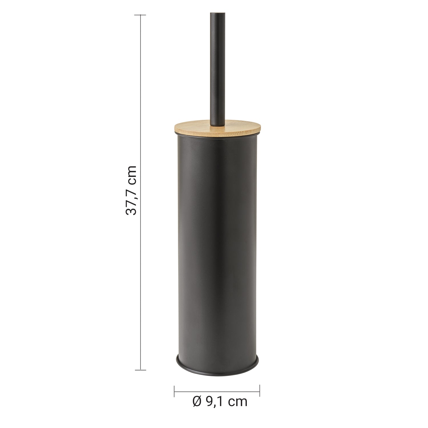 Scopino Kenta di Gedy D9,1xH37,7 cm - Naturale/Nero Matt by CeramicStore | Lo specialista del tuo bagno