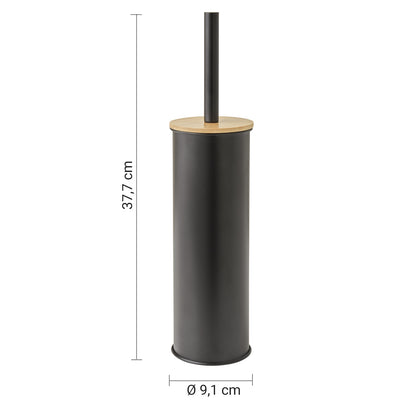 Scopino Kenta di Gedy D9,1xH37,7 cm - Naturale/Nero Matt by CeramicStore | Lo specialista del tuo bagno