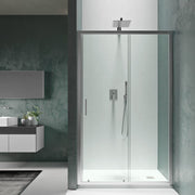 Porta doccia nicchia 135 cm Smart in cristallo temperato trasparente da 6 mm con apertura scorrevole by CeramicStore | Lo specialista del tuo bagno