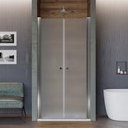 Porta doccia nicchia da 120 cm con apertura saloon in cristallo opaco da 6 mm by CeramicStore | Lo specialista del tuo bagno