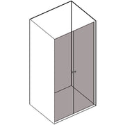 Porta doccia nicchia da 115 cm Iris con apertura saloon in cristallo trasparente da 6 mm by CeramicStore | Lo specialista del tuo bagno