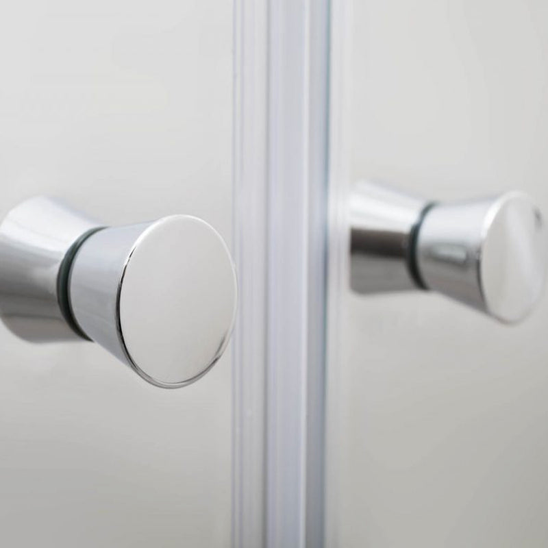 Porta doccia nicchia da 85 cm Iris con apertura saloon in cristallo trasparente da 6 mm by CeramicStore | Lo specialista del tuo bagno