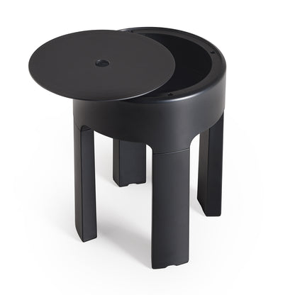 Sgabello in resine termoplastiche Gedy modello Newbox - Nero