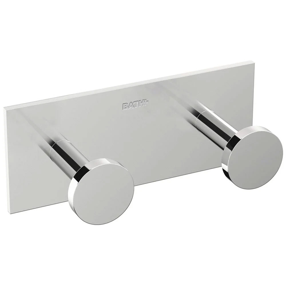 Appendino doppio da incollo in ottone cromato della collezione 'Stick' by Cosmic - 11x4,4x4,5 cm by CeramicStore | Lo specialista del tuo bagno
