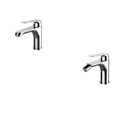 Kit miscelatori lavabo+bidet in ottone cromato con scarico pop-up serie Sky Keller Taps by CeramicStore | Lo specialista del tuo bagno