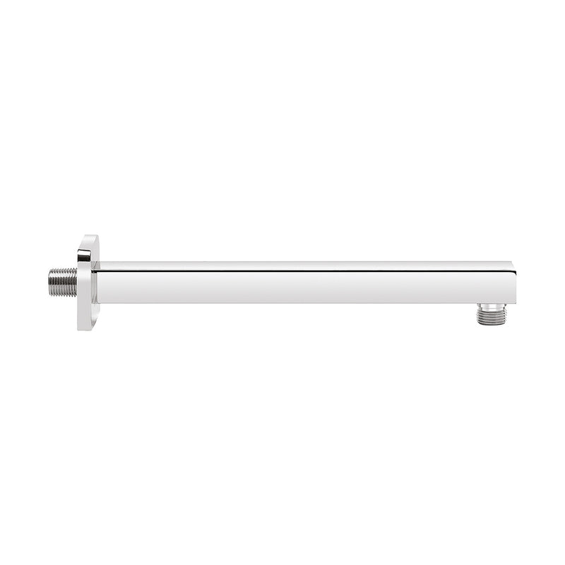 Soffione doccia quadrato in acciaio inox 25x25 cm completo di braccio doccia da 34 cm by CeramicStore | Lo specialista del tuo bagno