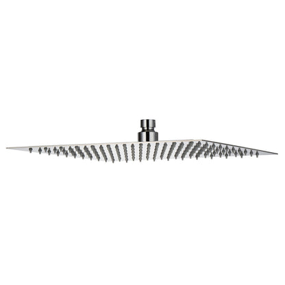 Soffione doccia quadrato in acciaio inox 25x25 cm completo di braccio doccia da 34 cm by CeramicStore | Lo specialista del tuo bagno