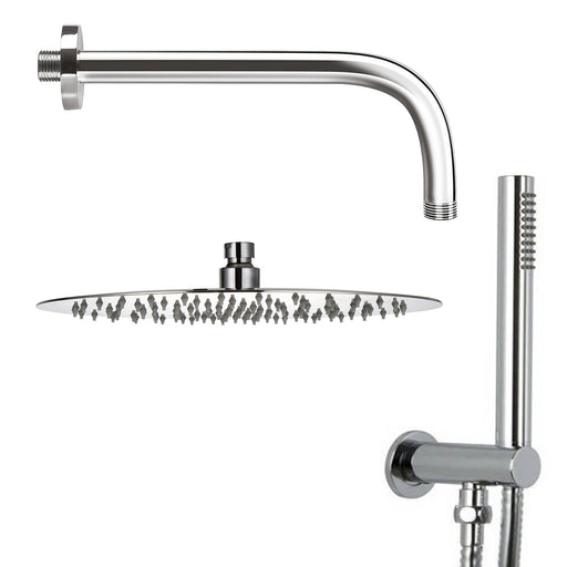Kit doccia composto da soffione tondo diam 20 cm braccio doccia e set duplex by CeramicStore | Lo specialista del tuo bagno