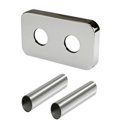 Valvola-detentore termostatizzabile per interasse 50 mm con kit copritubo cromo by CeramicStore | Lo specialista del tuo bagno