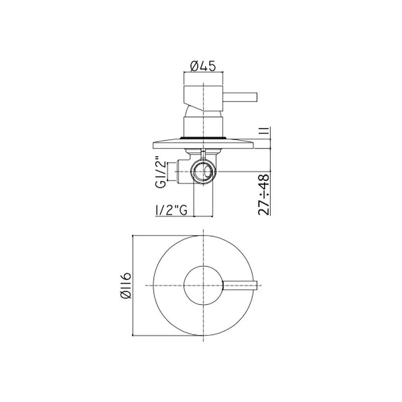 Set Soffione doccia torndo con braccio doccia tondo e miscelatore incasso Light cromo Paffoni by CeramicStore | Lo specialista del tuo bagno