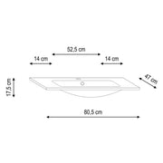 Mobile bagno sospeso modello Kora03 cm 110x190x46 - Olmo rosseau by CeramicStore | Lo specialista del tuo bagno