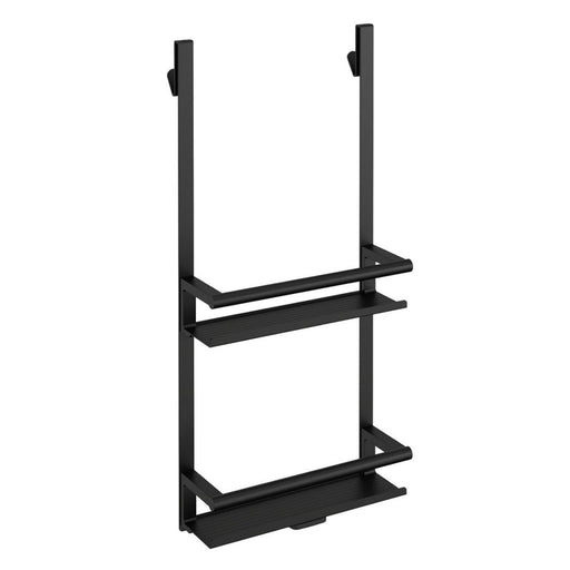 Doppio porta sapone appeso per cabina doccia in ottone ed alluminio cromato linea 'Architect s+' by Cosmic - Nero satinato by CeramicStore | Lo specialista del tuo bagno