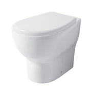 Santari filomuro serie Touch54 in ceramica bianca con coprivaso chiusura softclose- Disegno Ceramica