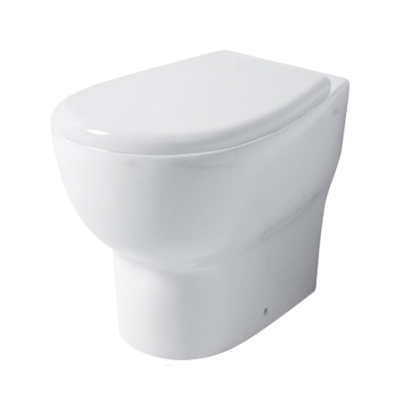 Santari filomuro serie Touch54 in ceramica bianca con coprivaso chiusura softclose- Disegno Ceramica