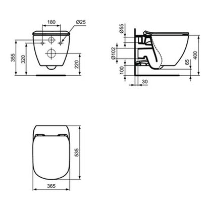 Vaso sospeso Ideal Standard Tesi 37x53