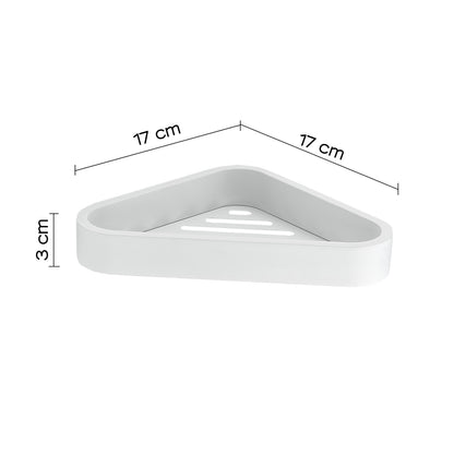 Portaoggetti angolare doccia in Acciaio Inox AISI 304 e Cromall Outline di Gedy - Bianco Matt by CeramicStore | Lo specialista del tuo bagno