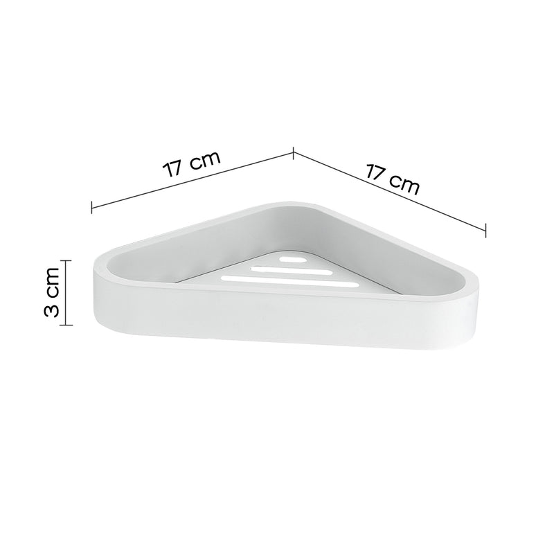 Portaoggetti angolare doccia in Acciaio Inox AISI 304 e Cromall Outline di Gedy - Bianco Matt by CeramicStore | Lo specialista del tuo bagno