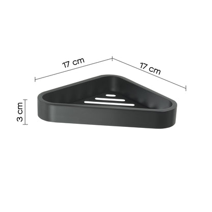 Portaoggetti angolare doccia in Acciaio Inox AISI 304 e Cromall Outline di Gedy - Nero Matt by CeramicStore | Lo specialista del tuo bagno