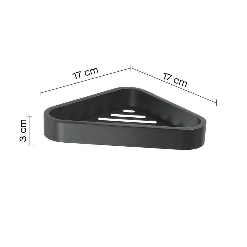 Portaoggetti angolare doccia in Acciaio Inox AISI 304 e Cromall Outline di Gedy - Nero Matt by CeramicStore | Lo specialista del tuo bagno