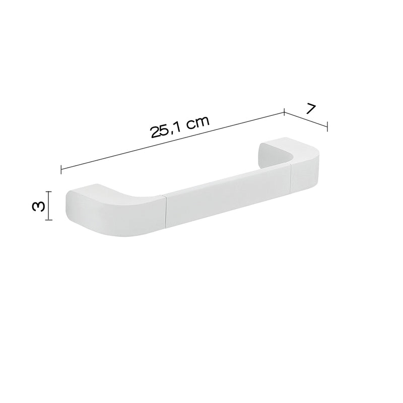 Portasalviette 25 cm in Ottone e Cromall Outline di Gedy - Bianco Matt by CeramicStore | Lo specialista del tuo bagno