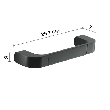 Portasalviette 25 cm in Ottone e Cromall Outline di Gedy - Nero Matt by CeramicStore | Lo specialista del tuo bagno