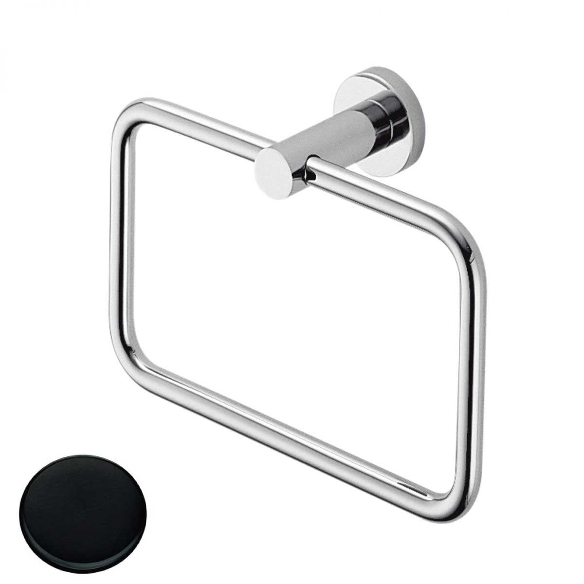 Porta salviette ad Anello in Nero Opaco collezione Plus di Colombo Design by CeramicStore | Lo specialista del tuo bagno