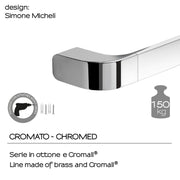Portasalviette 35 cm in Ottone e Cromall Outline di Gedy - Cromato by CeramicStore | Lo specialista del tuo bagno