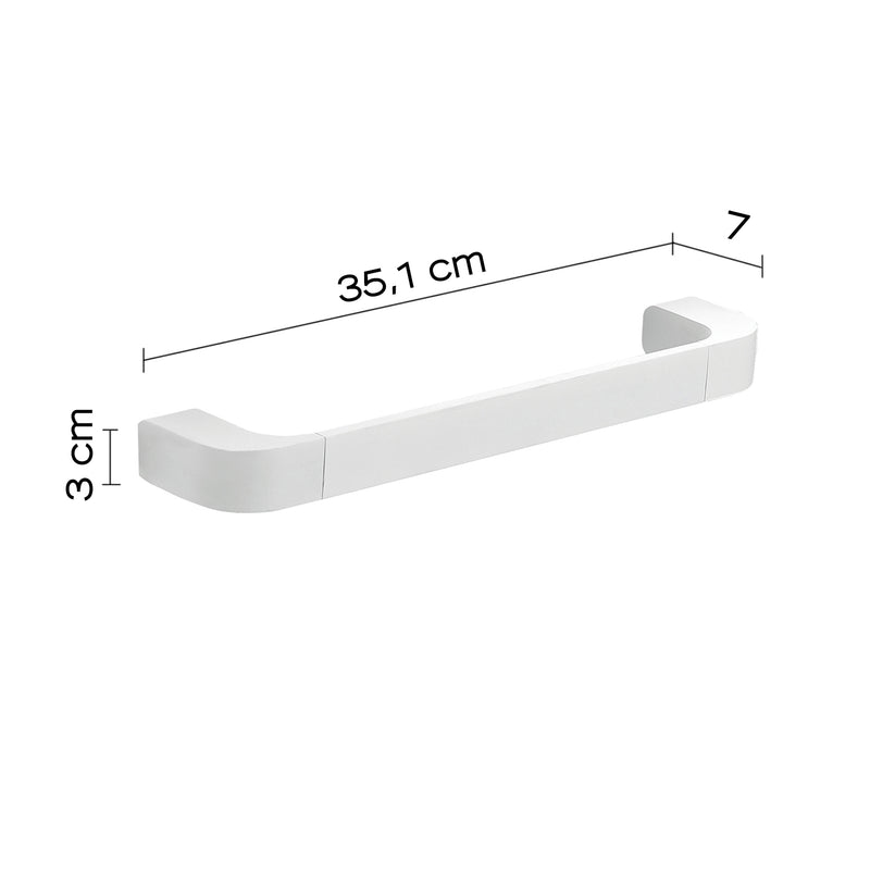 Portasalviette 35 cm in Ottone e Cromall Outline di Gedy - Bianco Matt by CeramicStore | Lo specialista del tuo bagno